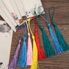 Marcador de página en blanco hecho a mano DIY borla creativa cartón grueso antiguo papel de arroz batik papel para caligrafía autoadhesivo pintado a mano