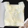 [Algodón Yunduo] Peishi de Abanico # Suéter de Verano para Mujer Ropa de Casa con Almohadillas en el Pecho y Camisones