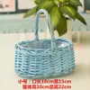Cesta de flores tejida regalo de agradecimiento cesta de arreglo floral cesta de flores artificiales naturales hechas a mano cesta de almacenamiento de bambú ratán mimbre cesta de mano