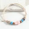 Nuevo Pulsera de Cerámica Transfronteriza, Lujo Ligero y de Gama Alta, Pulsera de Cuentas de Porcelana Hierba del Amor, Joyería de Pulsera Tejida Simple y Versátil