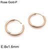 Brincos Redondos Banhados a Ouro 18K Transfronteiriços Design Nicho Versátil Aço Inoxidável 304 Brincos de Argola para Homens e Mulheres