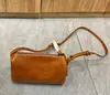 Bolsa de Mão Feminina com Textura de Couro Vegetal, Porta-Canetas Simples e Versátil Estilo Coreano, Bolsa de Ombro Único Transversal com Design de Nicho para Mulheres