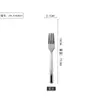 Cuchillo para filete, tenedor y cuchara de acero inoxidable 430 Estilo Europeo Vajilla Occidental Serie de Juego de Cuatro Piezas Mango Cuadrado Engrosado Cuchillo Occidental