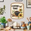 Fun-f384 Cartaz Vintage de Café e Girassol Fundo para Café Restaurante Embelezar Adesivos de Parede Decorativos Venda por Atacado