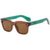 Gafas de sol con montura pequeña de alta sensibilidad 2024 para hombre, estilo retro de hip hop europeo y americano, con montura con estampado de leopardo, que se pueden equipar con protección UV para la miopía.