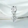 Coração Cruzado Hensen Novo Pingente Coração Cruzado Brinco de Pino Reto Argola de Titânio Piercing de Cartilagem Auricular