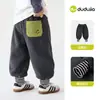Pantalones Esponjosos Familia Dudu Pantalones para Niños Otoño Pantalones Largos para Bebé Ropa de Otoño Pantalones Casuales para Niñas Ropa Infantil Infantil de Moda