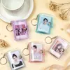 Nuevo álbum de fotos mini de PVC llavero inserción de bolsillo álbum de fotos álbum de almacenamiento de fotos de identificación 1.0 pulgada 2 pulgadas al por mayor