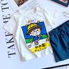 Lote misto de camiseta infantil de algodão com manga curta de desenho animado jaqueta de verão para menino roupas de verão roupa infantil de bebê com manga curta