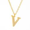 Verão moda titânio aço diamante carta colar feminino all-match cross-border 26 Inglês carta pingente clavícula cadeia atacado