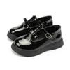 Nuevos Zapatos de Cuero Pequeños Mary Jane Retro Famosos de Internet Suela Gruesa Punta Redonda Zapatos de Estudiante Zapatos Universitarios
