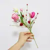 Flor artificial nueva tulipán día de San Valentín amor baya inserto papel enrollado a mano decoración día de la madre Amazon transfronterizo