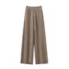 Conjunto de dos piezas cachemir 2026 Otoño/Invierno Nuevo para Mujer Holgado Cuello Redondo Tejido de Punto Trenzado Color Sólido Prendas de Punto Pantalones de Pierna Recta Pierna Ancha