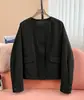 Primavera Exterior Holgado Casual Deportivo Adelgazante Estilo Corto Reductor de Edad Cuello Redondo Versátil Casual Top Chaqueta Cortavientos Mangas Largas