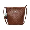 Bolso de mano casual de estilo coreano 2026 para mujer, diseño simple de lazo, para niñas, de un solo hombro, cruzado, para debajo del brazo