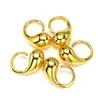 Anillo de moda europeo y americano ins, geométrico regordete en forma de lágrima, anillo de titanio de alta calidad 18K de oro, para mujer, nicho