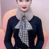 Otoño e Invierno Nueva Moda Cinta Mao Bufanda Bufanda Bufanda Bufanda Bufanda Calentamiento Combinable Bufanda de Seda Elegante Cuello Redondo Protección para el Cuello