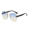 Nuevas Gafas de Sol Sin Montura, Gafas Poligonales de Moda, Visores Solares de Moda al por Mayor Transfronterizos, Gafas para Conducir y Viajar