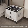 Mesa de noche inteligente de madera maciza, mesa de noche de lujo ligero de celebridad de internet, moderna, simple, carga inalámbrica, Bluetooth, gabinete de almacenamiento multifunción