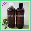 Prensa de Tampas Qianqiu Plástico Pet Frasco Vazio 300ml Shampoo Gel de Banho Sub-Frasco Frasco de Loção Frasco Marrom