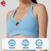 Conjunto de Dos Piezas para Mujer para Fitness y Yoga, Sujetador Deportivo Europeo y Americano Transfronterizo que Muestra el Ombligo Sin Marcas Vergonzosas, Pantalones de Cintura Alta que Levantan los Glúteos