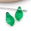 20 Piezas Mixtas de Cuentas Colgantes de Hoja de Vidrio Verde con Agujeros para Decoración de Pasadores DIY Accesorios Vintage