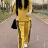 100kg Tamanho Grande Tendência Venda Quente Primavera e Verão Novo Roupa Esportiva Moda Primavera e Outono Casual Solto Conjunto de Duas Peças