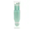 Brocha de Maquillaje Cinco en Uno, Brocha Retráctil, Brocha de Doble Punta, Brocha para Polvos Sueltos y Rubor, Brocha para Sombras de Ojos, Herramienta de Belleza para Base con Múltiples Funciones