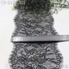 Ribete de Encaje de Pestañas Doble Cara No Elástico de Punto de Trama Negra Lisa Tanglong, Accesorios de Encaje para Lencería, Accesorios para Ropa
