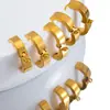 Pendientes de Acero Inoxidable que Conservan el Color, Pendientes de Hebilla para Oreja, Círculo Abierto, Chapados en Oro, Pendientes Hechos a Mano para DIY, Accesorios de Joyería Sencillos