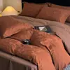 Muji Japonés Nishikawa Sábana de Satén Grado A Lujo Ligero Tejido Grueso Jacquard Todo Algodón Cepillado Juego de Cuatro Piezas Buena Calidad Ropa de Cama de Gama Alta Nuevo
