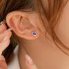 Aretes de Rubí Carloch Serie Caibao Gotas de Sangre Europeas y Americanas Aretes de Oro Rosa de 18k Joyería de Plata al por Mayor