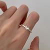 Anillo de Mariposa de Plata Esterlina S925 para Mujer Estilo Dulce y Cool Diseño de Textura Exquisito Dulce Combinación Versátil Apilable Anillo Suelto