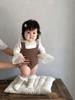 Macacão de Tricô Estilo Coreano para Bebê Menina Primavera e Outono Macacão Peça Única Tendência para Sair