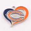 NFL Europeo y Americano Popular Mixto DIY Forma de Corazón Corazón de Durazno Gota de Aceite Colgante Accesorios de Fútbol Americano Pendientes Colgante