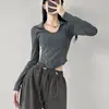 Otoño temprano 2026, estilo americano, corte ajustado, ropa interior de moda, camiseta de manga corta y manga larga con diseño único para principios de otoño