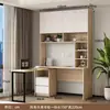Mesa Giratória, Mesa de Estudo Combinada Multifuncional para Computador, Estante, Prateleira, Computador de Mesa, Mesa de Canto Tudo-em-Um