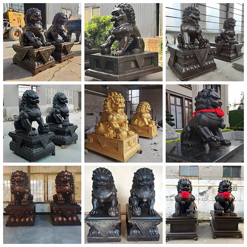 铜狮子摆件户外