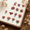 Pegatinas para Planificador de Pétalos de Rosa Diario Retro de Rosas Material Decorativo DIY Pegatinas Florales Papelería para Estudiantes Regalo