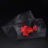 Caja de PVC transparente de cielo y tierra con impresión cuadrada de PET para nido de pájaro, tapa superior e inferior, pegamento de pescado, caja de embalaje de plástico