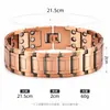 Pulseira magnética de três fileiras em bronze antigo transfronteiriça com escudo em relevo, versão larga com fecho dobrável, pulseira magnética masculina, acessório ajustável