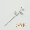 Flor de Rosa de Metal y Cristal Creativa Regalo para Novia, Regalo Decorativo de Simulación para Boda, Regalo de San Valentín, Cristal Blanco al por Mayor