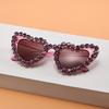 Gafas de sol de nuevo amor transfronterizas 2023 moda clásico forma de corazón estación internacional explosiones gafas de sol de diamantes