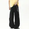 Pantalones Cargo Casuales Sueltos con Caída Dopamina para Hombre Tendencia Nuevo Diseño Versátil Cintura Elástica Patchwork Pantalones Largos