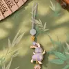 Brocado de Canción Producto Terminado Conejo Corriendo Cadena para Teléfono Colgante Llavero Cordón Adorno Terminado DIY Accesorios para Regalo Navideño