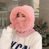 9876 Gorro de Lã de Inverno para Mulheres, Chapéu Quente para Ciclismo, Proteção para Orelhas e Pescoço, Peça Única Recheada, Chapéu Baotou à Prova de Frio e Vento