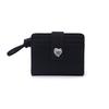 Billetera Nueva Zhengnan para Mujer Corta Estilo Coreano PU Casual Moda Hebilla de Amor Cartera Plegable Billetera para Monedas Estudiante