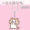 Nuevo llavero de gato emoji lindo estilo ins de salario mensual para estudiantes, colgante de mochila acrílico de dibujos animados suave y adorable