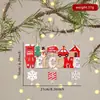 Bestseller transfronterizo: Hombre del bosque, anciano, muñeco de nieve, colgante de letrero de puerta con campana, decoración navideña, adorno de manualidad de madera de dibujos animados