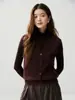 Cárdigan Suéter Chaleco de Cachemira Clásico para Mujer Cuello en V Holgado Estilo de Lujo Ligero Temperamento Suéter Base de Punto